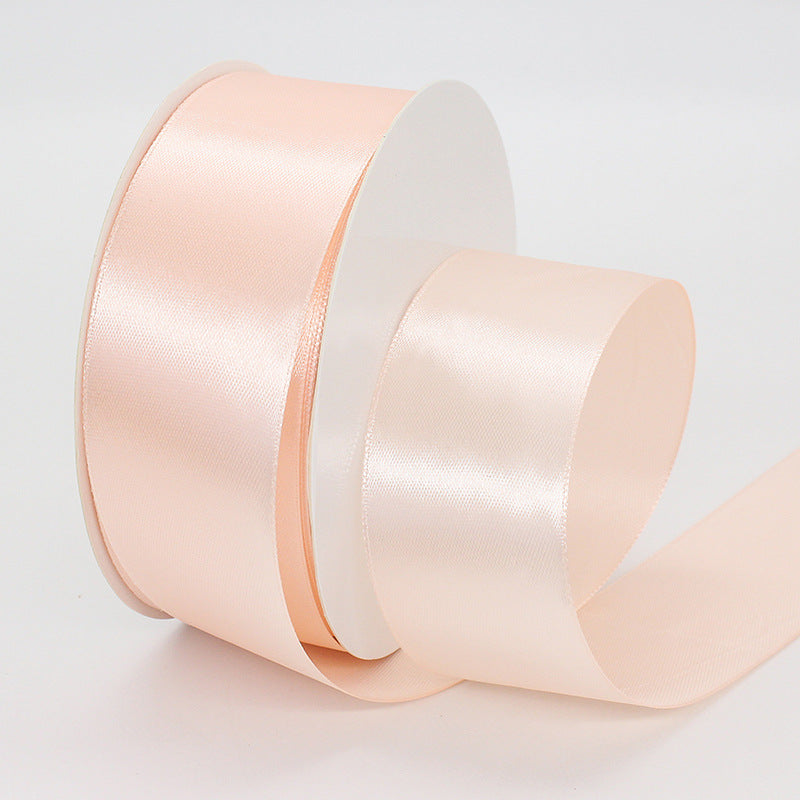 Single Face Decorative Satin Ribbon 50 Yards 1.5" Champagne Pink