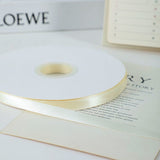 Single Face Decorative Satin Ribbon 100 Yards 3/8" Off White