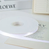 Single Face Decorative Satin Ribbon 100 Yards 3/8" White