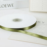 Single Face Decorative Satin Ribbon 100 Yards 3/8" Bean Paste Green