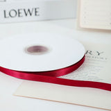 Single Face Decorative Satin Ribbon 100 Yards 3/8" Wine Red