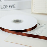 Single Face Decorative Satin Ribbon 100 Yards 3/8" Brown