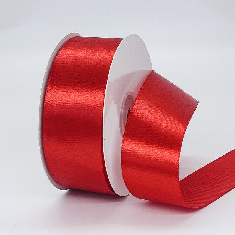 Single Face Decorative Satin Ribbon 50 Yards 1.5" Red
