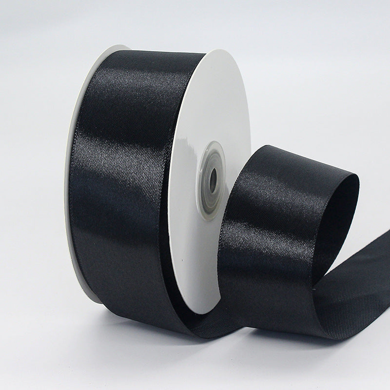 Single Face Decorative Satin Ribbon 50 Yards 1.5" Black