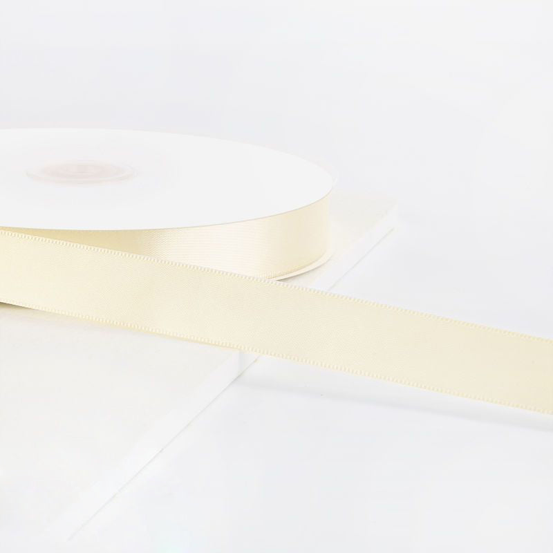 Single Face Decorative Satin Ribbon 100 Yards 7/8" Milky