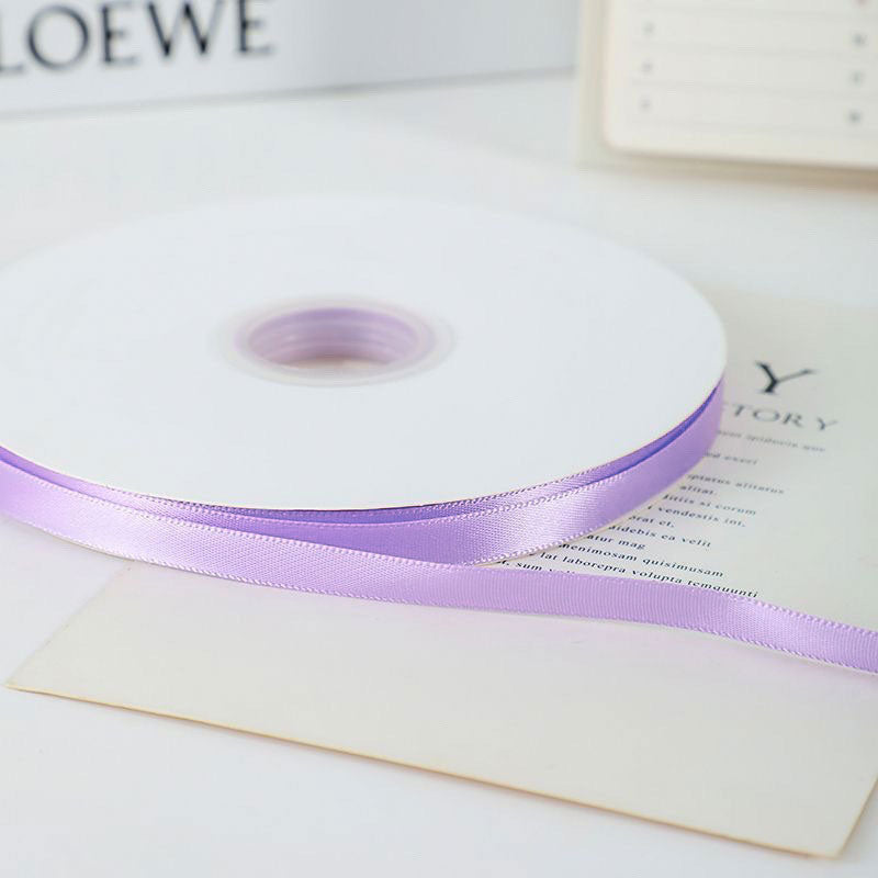 Single Face Decorative Satin Ribbon 100 Yards 3/8" Light Purple