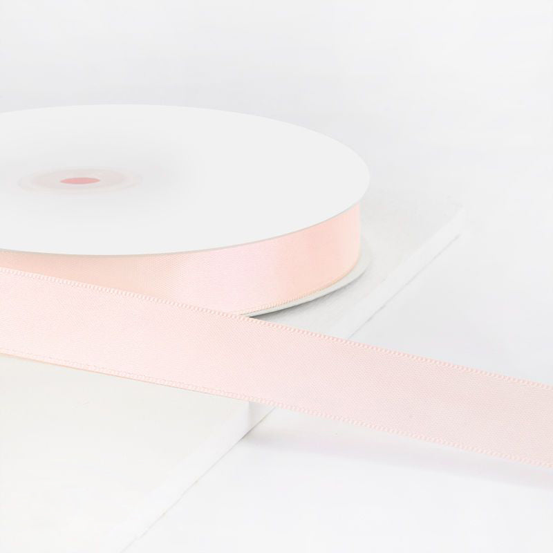 Single Face Decorative Satin Ribbon 100 Yards 7/8" Light Pink