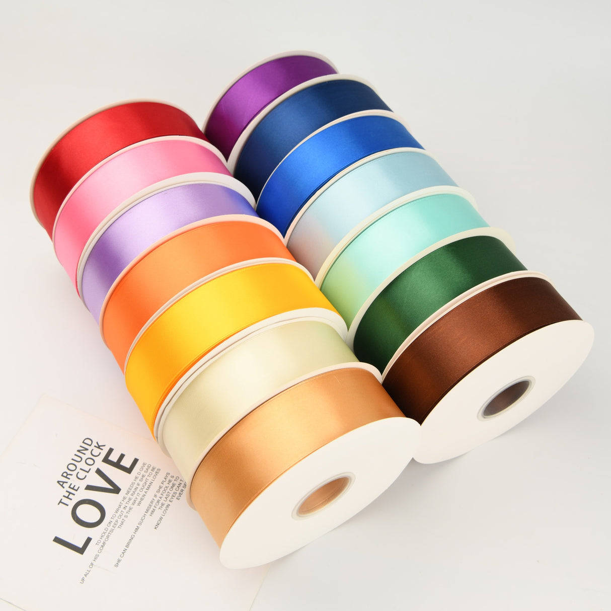 Single Face Decorative Satin Ribbon 50 Yards 1.5" Sage Green