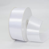 Single Face Decorative Satin Ribbon 50 Yards 1.5" White