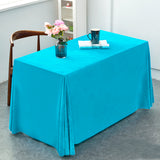 Gold Velvet Rectangular Tablecloth 60"x126" Sky Blue