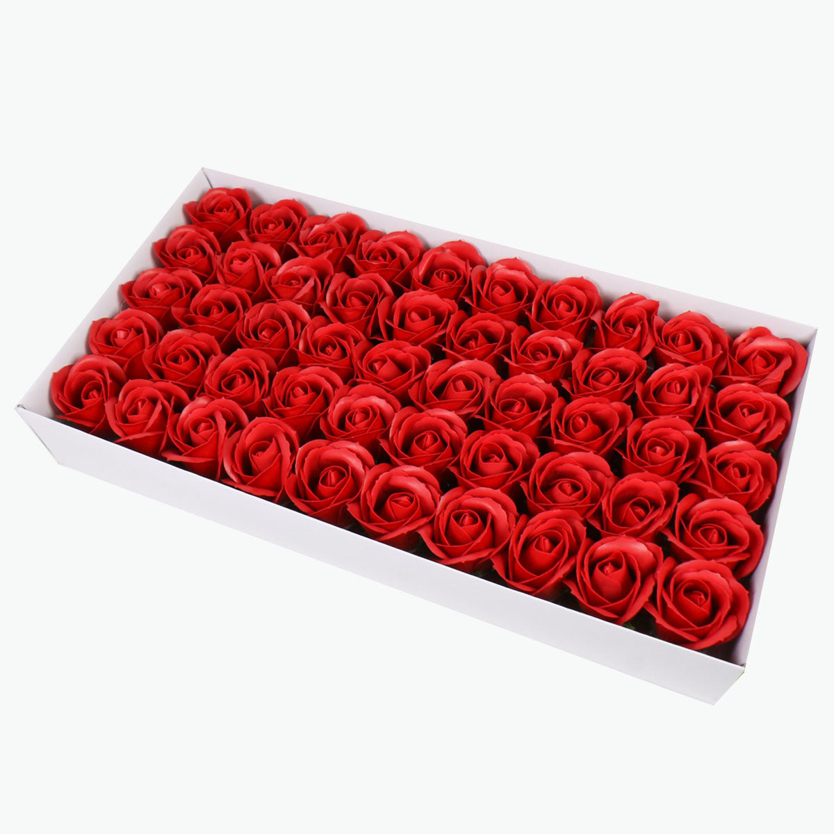 50 Pcs Three-Layer Floral Scented Soap Rose Petals Body Soap in Gift Box Red