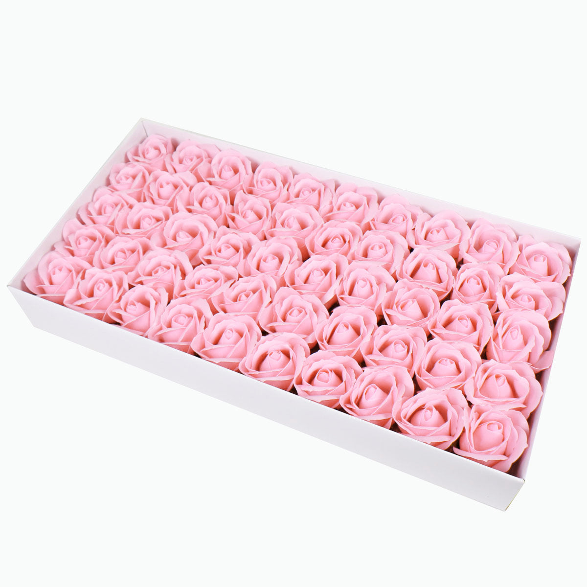 50 Pcs Three-Layer Floral Scented Soap Rose Petals Body Soap in Gift Box Light Pink
