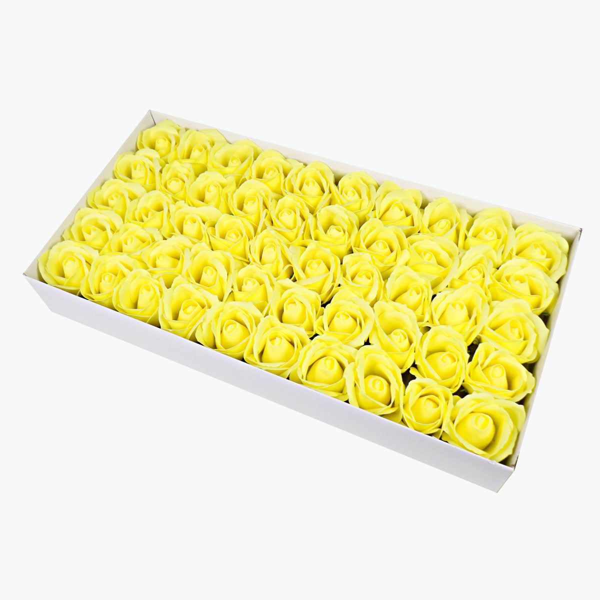 50 Pcs Three-Layer Floral Scented Soap Rose Petals Body Soap in Gift Box Light Yellow