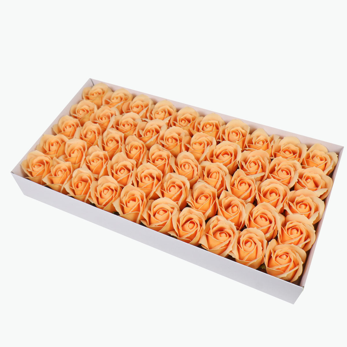 50 Pcs Three-Layer Floral Scented Soap Rose Petals Body Soap in Gift Box Dark Yellow