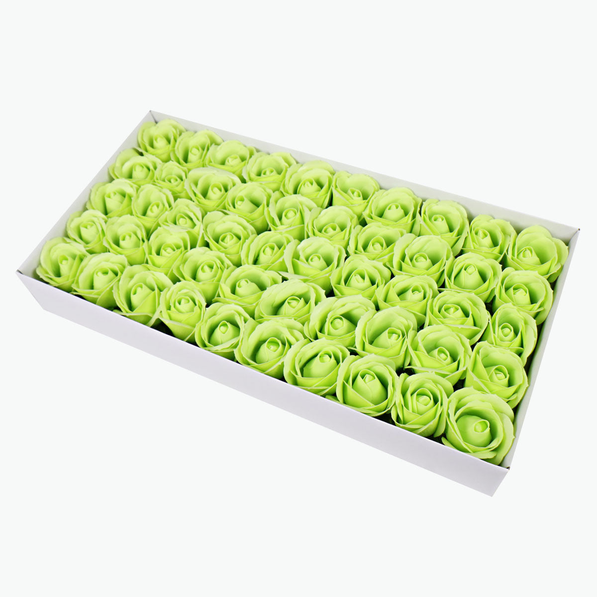 50 Pcs Three-Layer Floral Scented Soap Rose Petals Body Soap in Gift Box Light Green