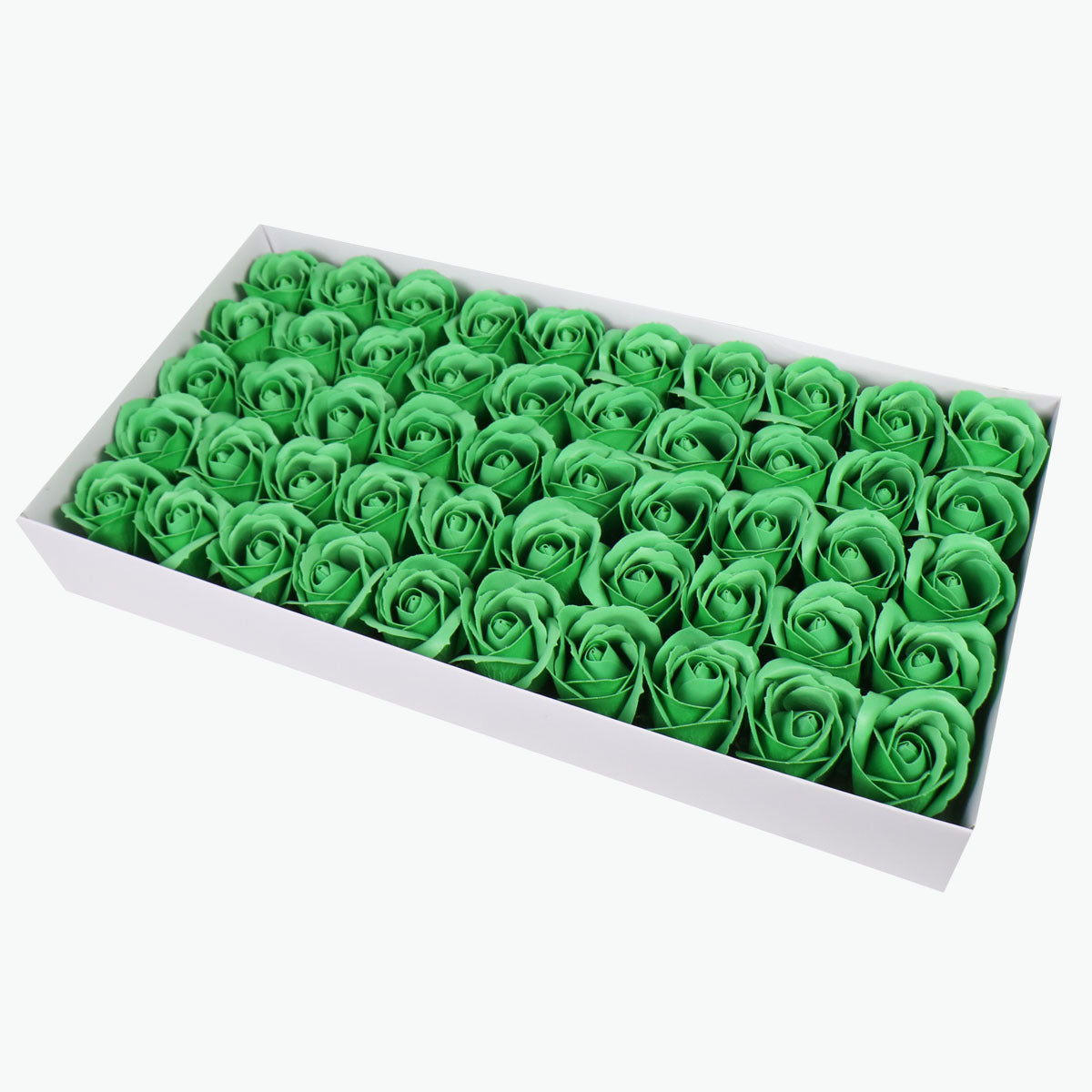50 Pcs Three-Layer Floral Scented Soap Rose Petals Body Soap in Gift Box Green