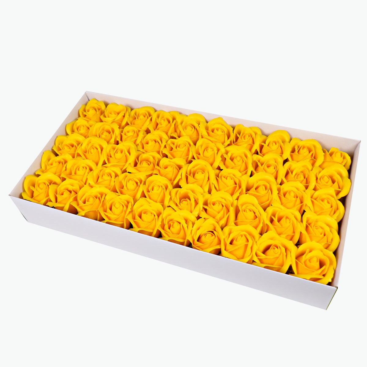 50 Pcs Three-Layer Floral Scented Soap Rose Petals Body Soap in Gift Box Light Orange
