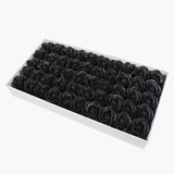 50 Pcs Three-Layer Floral Scented Soap Rose Petals Body Soap in Gift Box Black