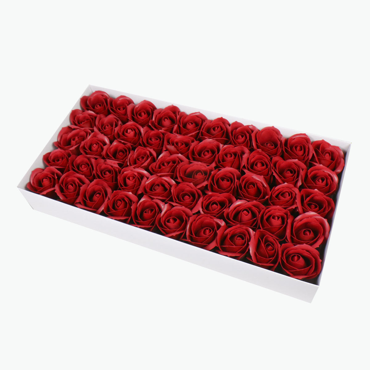 50 Pcs Three-Layer Floral Scented Soap Rose Petals Body Soap in Gift Box Deep Red