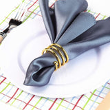 4 Pc Plated Spiral Aluminum Napkin Rings Gold