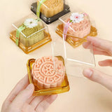 50 Pc Square Plastic Cupcake Favor Containers 3" Black and Clear