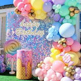 24 Panels Square Sequin Shimmer Wall Photo Backdrop Panels - 24sq.ft Iridescent Silver