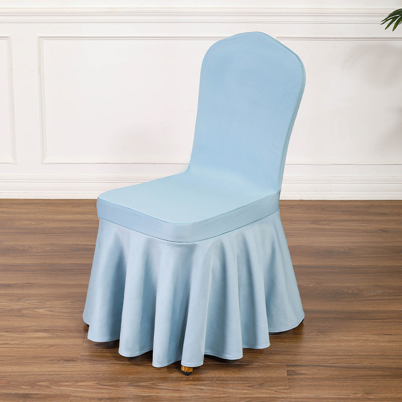 Satin Sundress Chair Cover Lake Blue