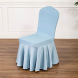 Satin Sundress Chair Cover Lake Blue
