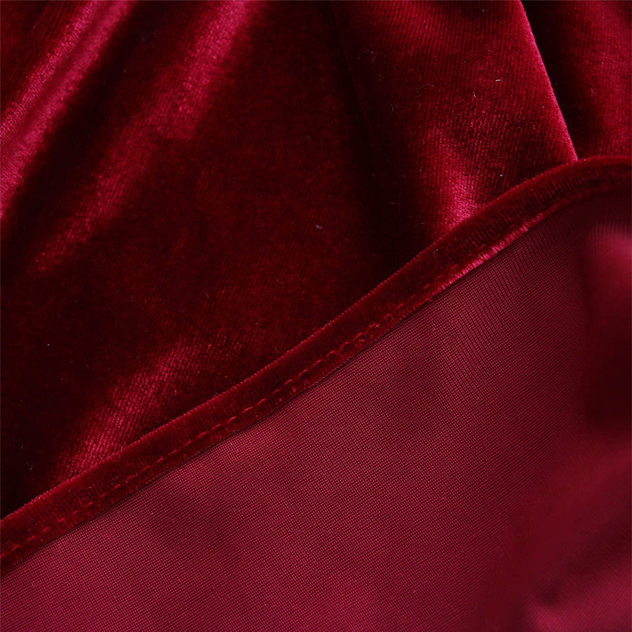 Premium Velvet Table Runner 14"x108" Deep Red