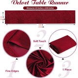 Premium Velvet Table Runner 14"x108" Deep Red