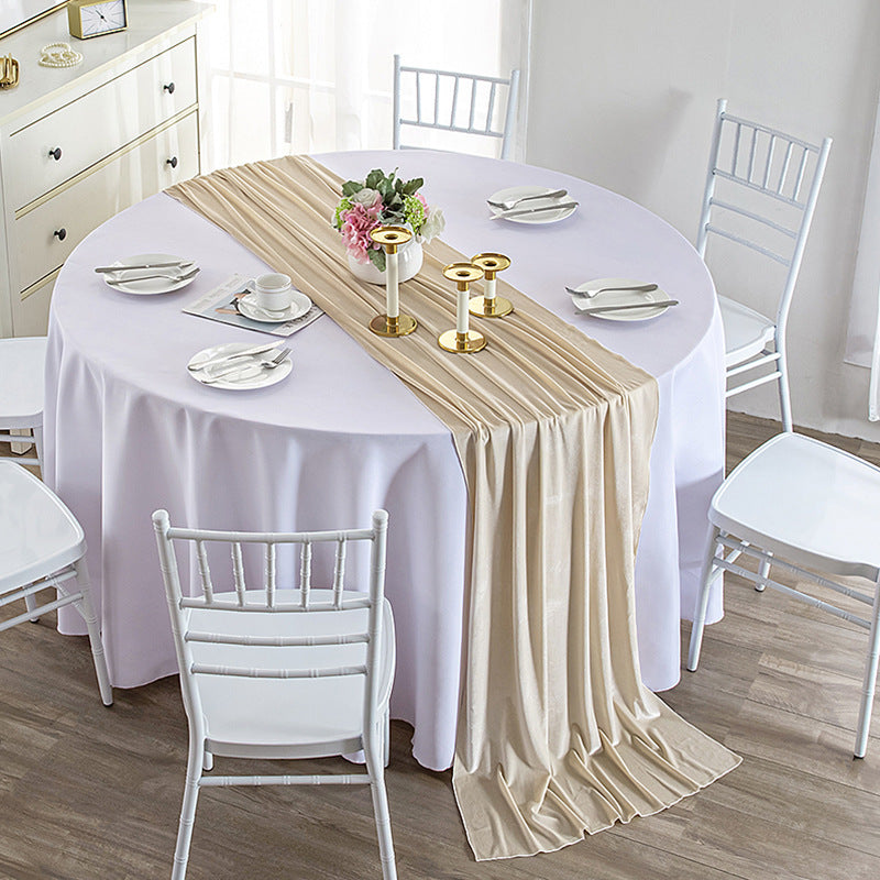 Premium Velvet Table Runner 28"x118" Cream