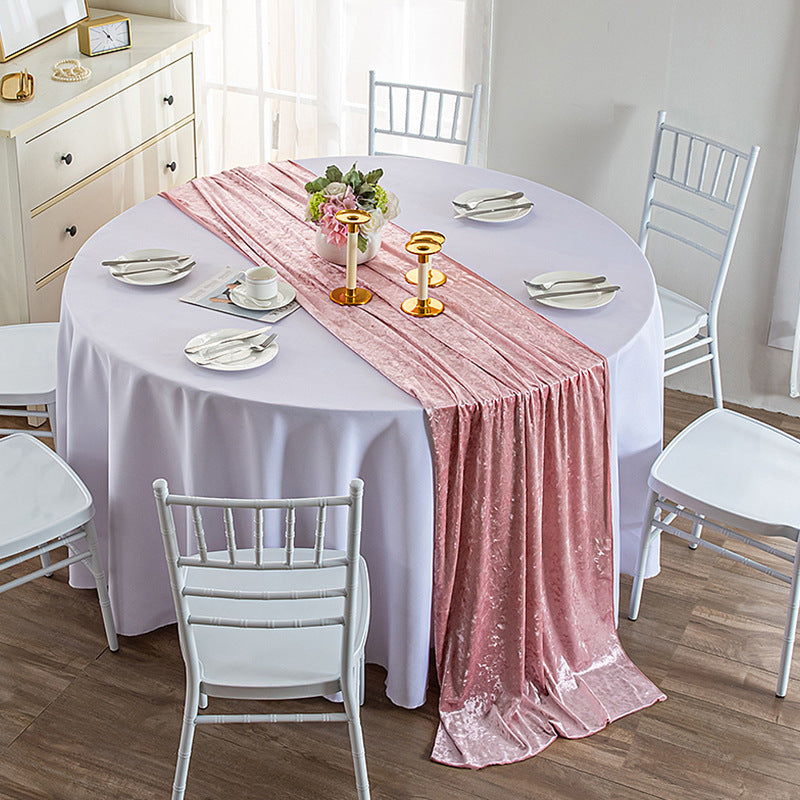 Premium Velvet Table Runner 28"x118" Pink