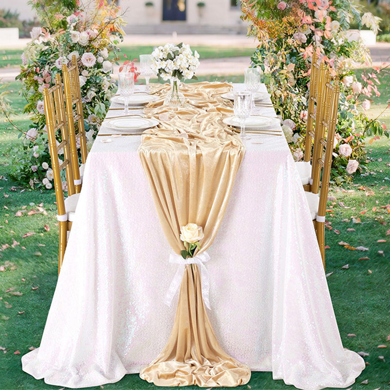 Premium Velvet Table Runner 28"x118" Orange