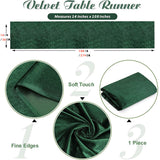 Premium Velvet Table Runner 14"x108" Dark Green