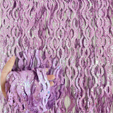 4 Pack Wavy Foil Fringe Curtain Party Backdrop 3.3x6.6 Ft Ceramic Purple