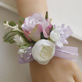 6pcs Wedding Accessories Wrist Corsage Rose