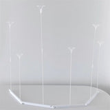 Set Of 2 White Plastic Balloon Column Stand Kit With Interlocking Base