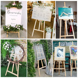 Wooden Painting Easel Yellow Pine Solid Wood 69“
