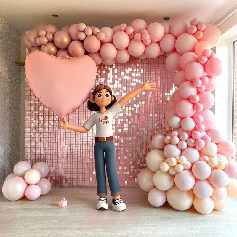 25 Pc Matte Baby Pink Latex Helium, Air or Water Balloons 12"