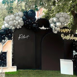 Black Polyester Wedding Arch Cover
