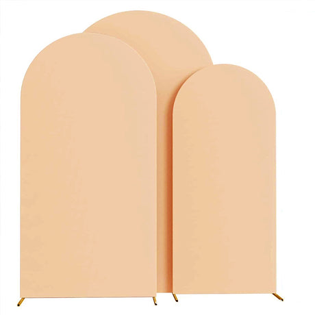 Champagne Polyester Wedding Arch Cover