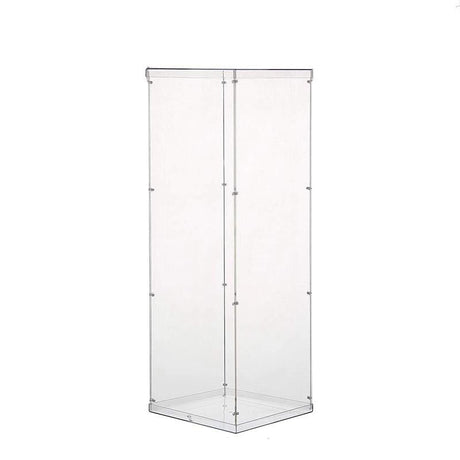 Clear Acrylic Pedestal Riser, Transparent Display Box 32" - YauSpark