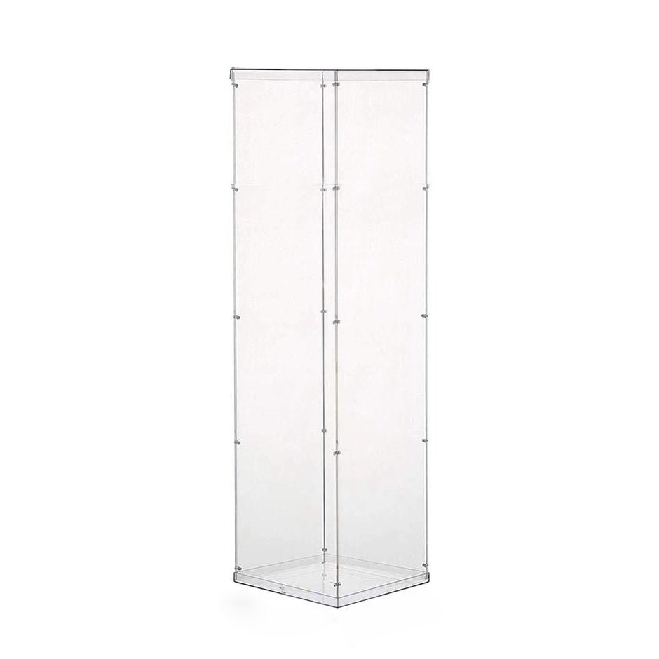 Clear Acrylic Pedestal Riser, Transparent Display Box 40" - YauSpark