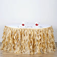Curly Willow 14ft Table Skirt Champagne - YauSpark
