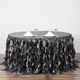 Curly Willow 14ft Table Skirt Dark Gray - YauSpark