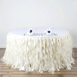 Curly Willow 14ft Table Skirt Off White - YauSpark