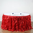 Curly Willow 14ft Table Skirt Red - YauSpark