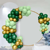 Elegant Gold Metal Round Wedding Arch Photo Backdrop Stand 7.2ft - YauSpark