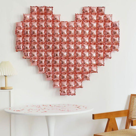 Extra Large Heart Mylar Foil Balloon 54"x46" Rose Gold - YauSpark