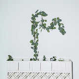 Frosted Green Artificial Silk Eucalyptus Leaf Garland Vine 6.5ft - YauSpark